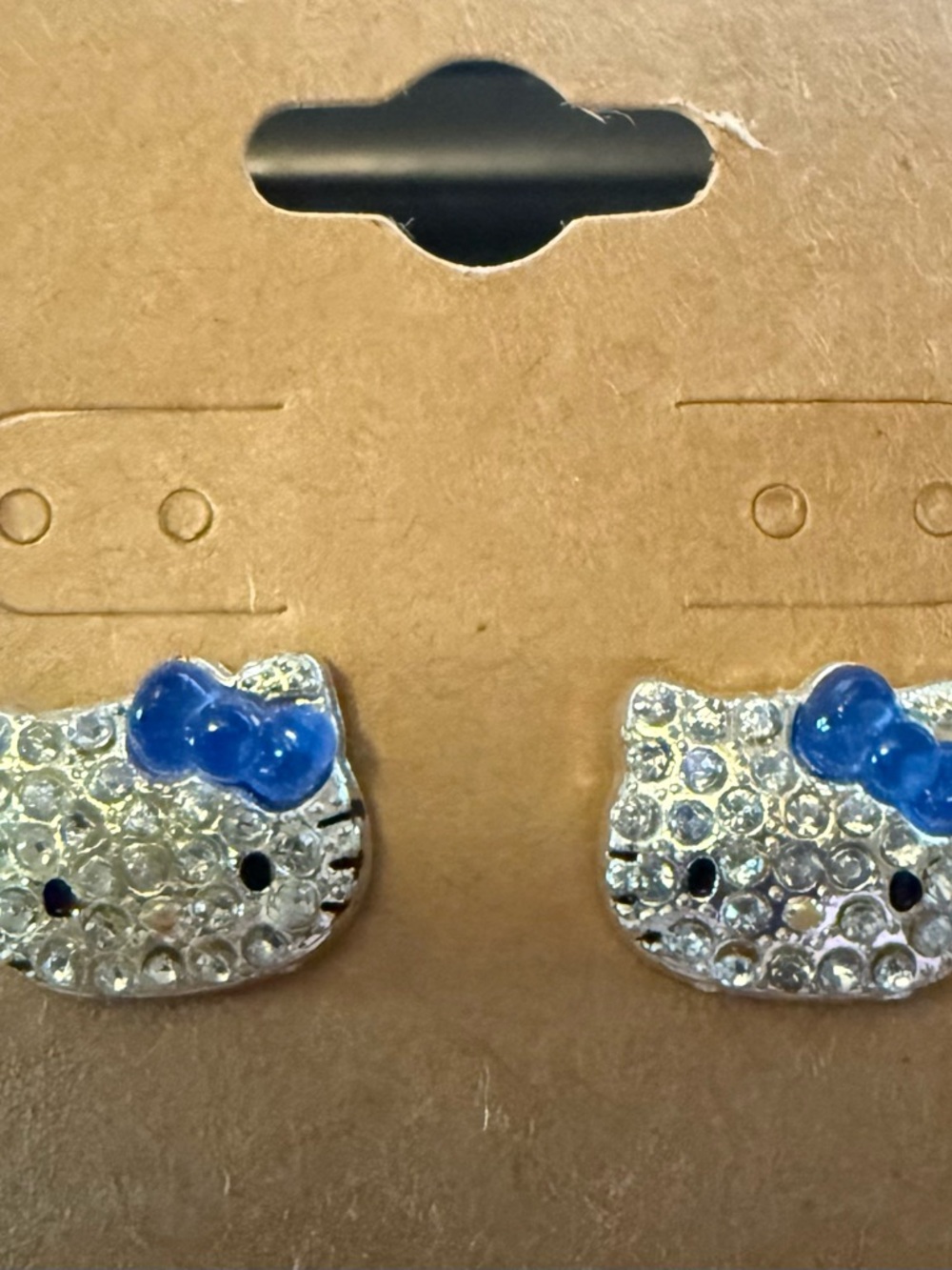 Hello Kitty Crystal Stud Earrings